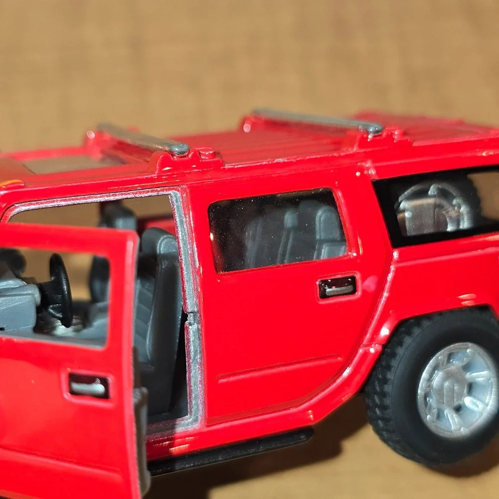 2008 RED Hummer H2‎ SUV, Kinsmart, Diecast Model Toy Car, 5'', 1/40 scale